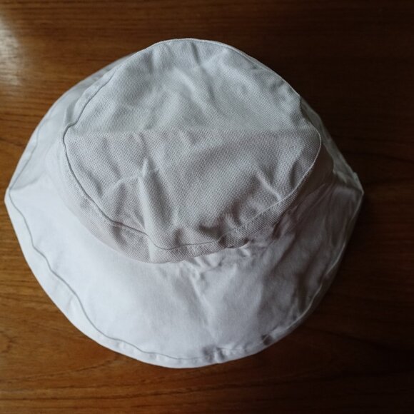 Lands End cotton fabric white sun hat - Picture 8 of 13